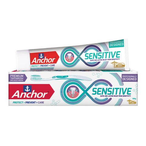 Anchor Sensitive Toothpaste with Free Toothbrush 100g