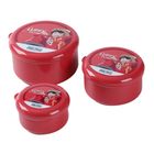 Miniso Luffy One Piece Red Food Containers 3 Pieces