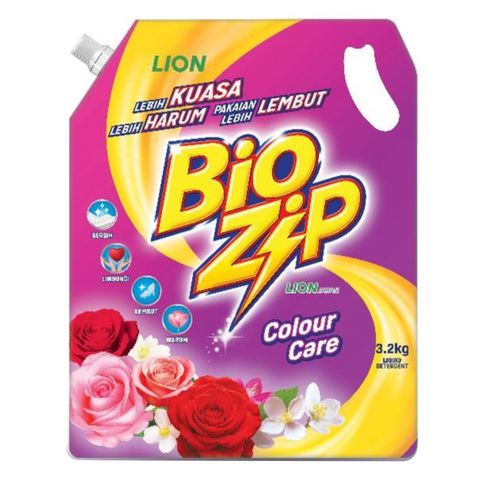 Bio Zip Liquid Detergent Colour Care 3.2kg