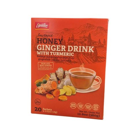 Lipatea Instant Honey Ginger Drink with Turmeric 20 x 18g