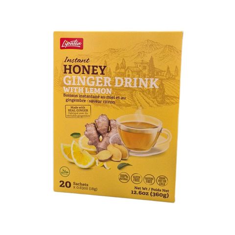 Lipatea Instant Honey Ginger Drink with Lemon 20 x 18g