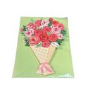 Greeting Cards Bouquet Design with Tag (GC-BD-T1-01) Red Rose (For You) 1 Piece