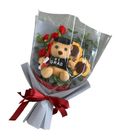 Graduation Bear (L) with 2 Crochet Sunflower 1 Bouquet