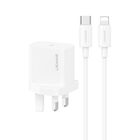 Usams PD 20W Charger Kit with Type-C to Iphone Lightning Cable White 1 Unit