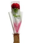 Crochet Carnation Red 1 Bouquet